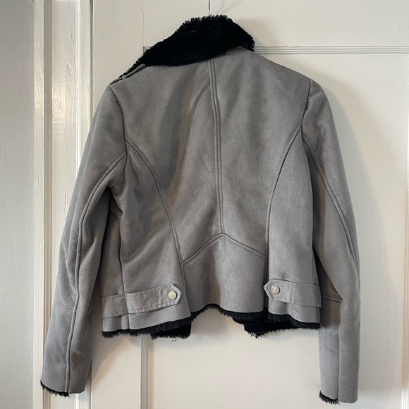 Coffee Shop New York Faux Fur & Suede Jacket Size L - Picture 2 of 3